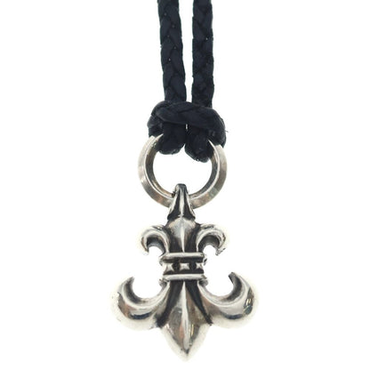Chrome Hearts BS Fluer BS Pendant Top Leather Blade Boro Chip Silver Black