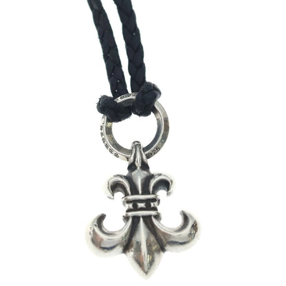 Chrome Hearts BS Fluer BS Pendant Top Leather Blade Boro Chip Silver Black