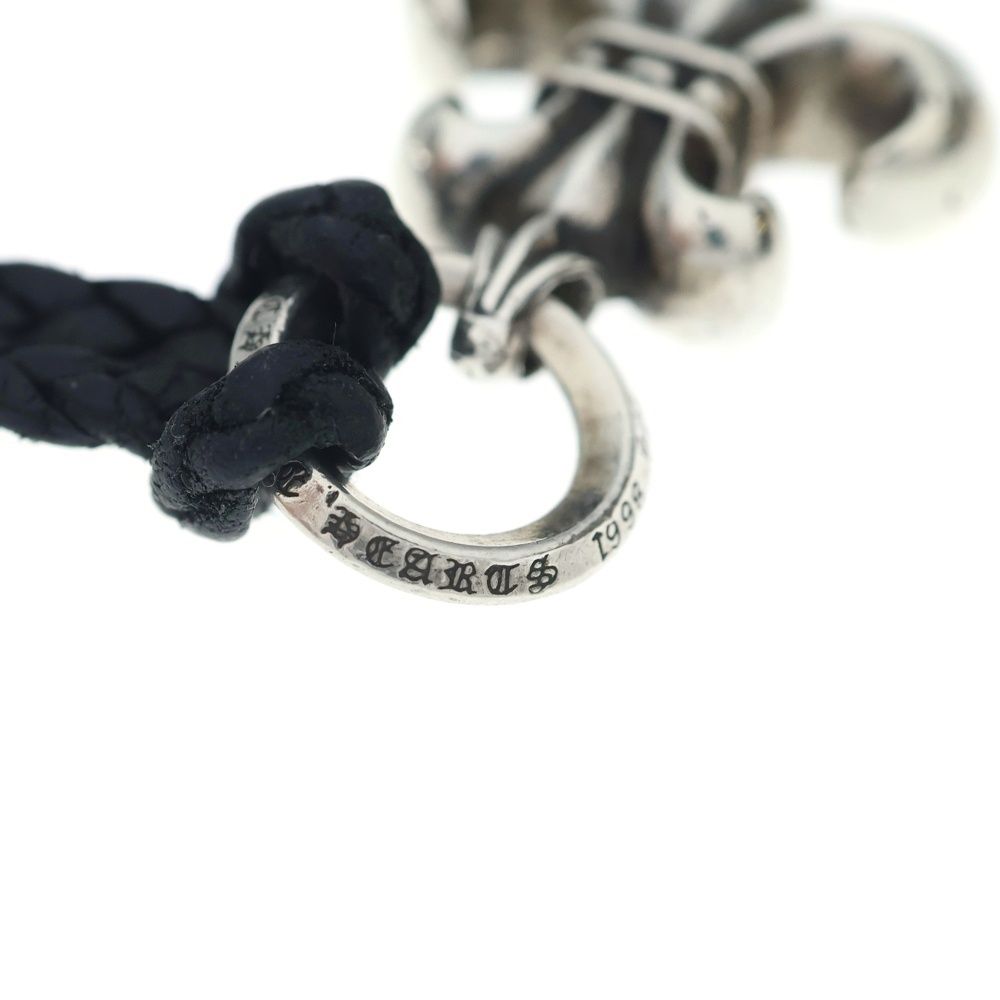 Chrome Hearts BS Fluer BS Pendant Top Leather Blade Boro Chip Silver Black