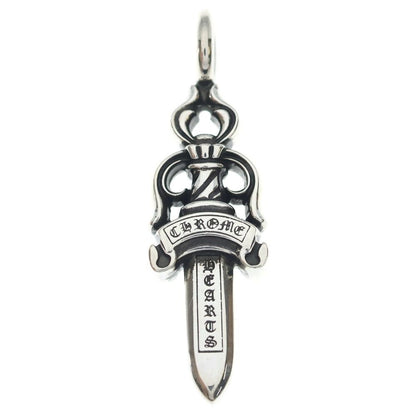 Chrome Hearts Double Dagger Daga Pendant Top Silver