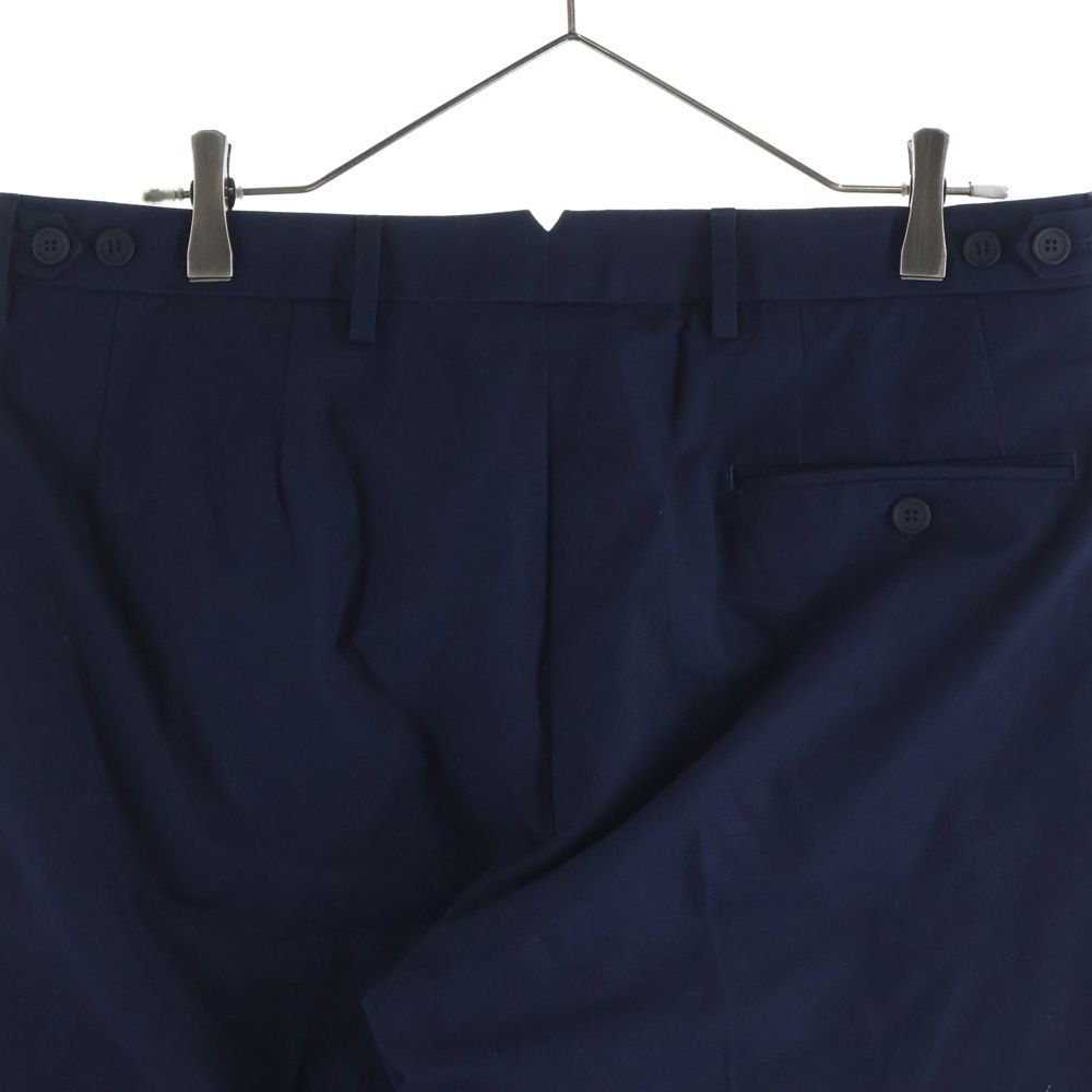 Bottega Veneta Linen Blend Button Fly Straight Trousers Pants Navy