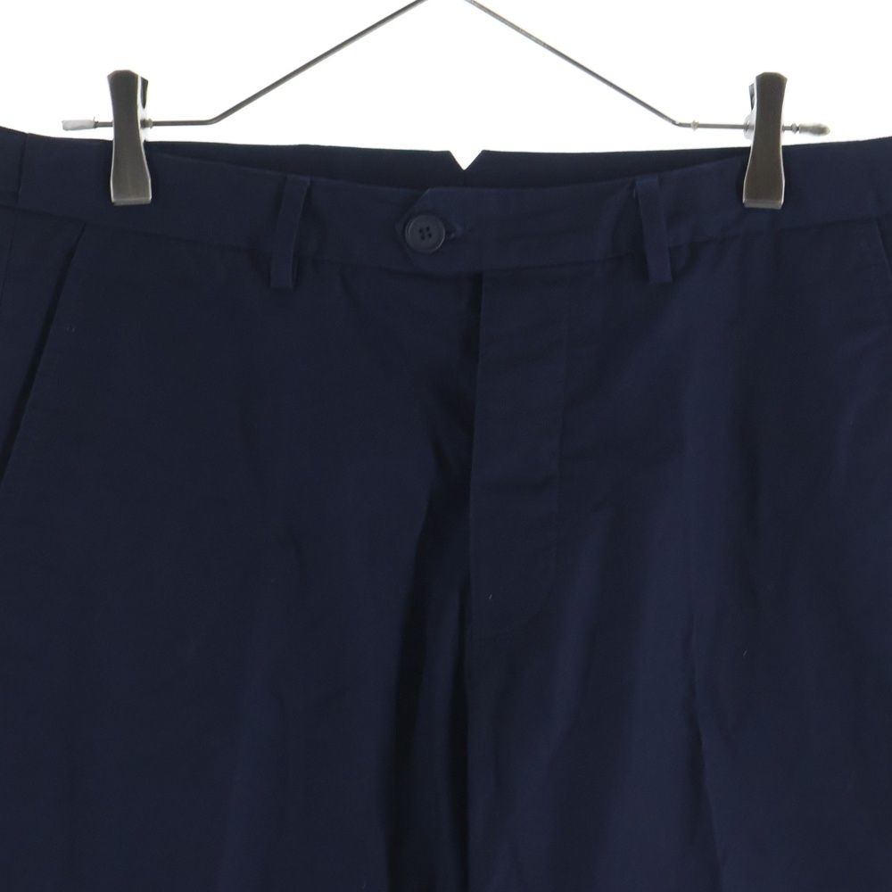 Bottega Veneta Linen Blend Button Fly Straight Trousers Pants Navy