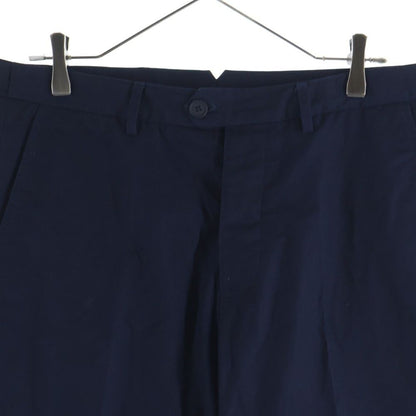 Bottega Veneta Linen Blend Button Fly Straight Trousers Pants Navy