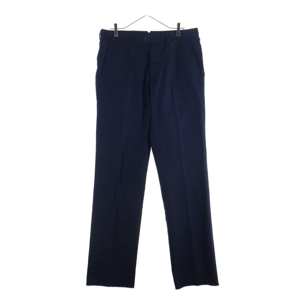 Bottega Veneta Linen Blend Button Fly Straight Trousers Pants Navy