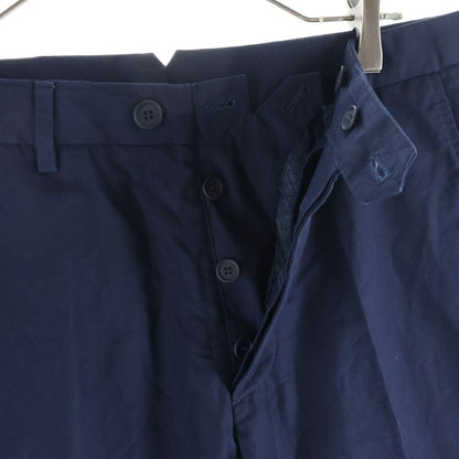 Bottega Veneta Linen Blend Button Fly Straight Trousers Pants Navy