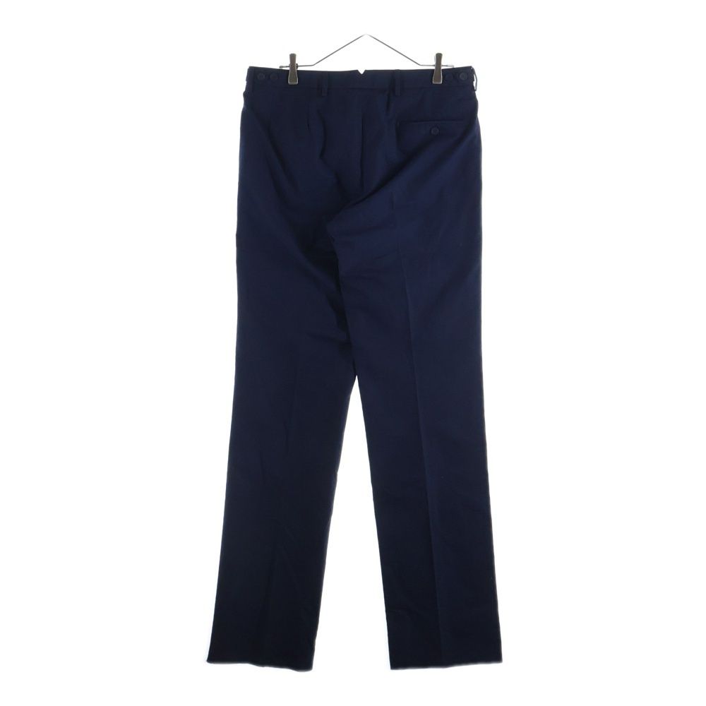 Bottega Veneta Linen Blend Button Fly Straight Trousers Pants Navy