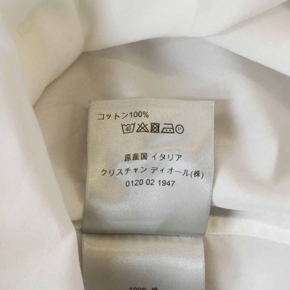 Dior Bee Embroidery Hiyo Button Long Sleeve Shirt White
