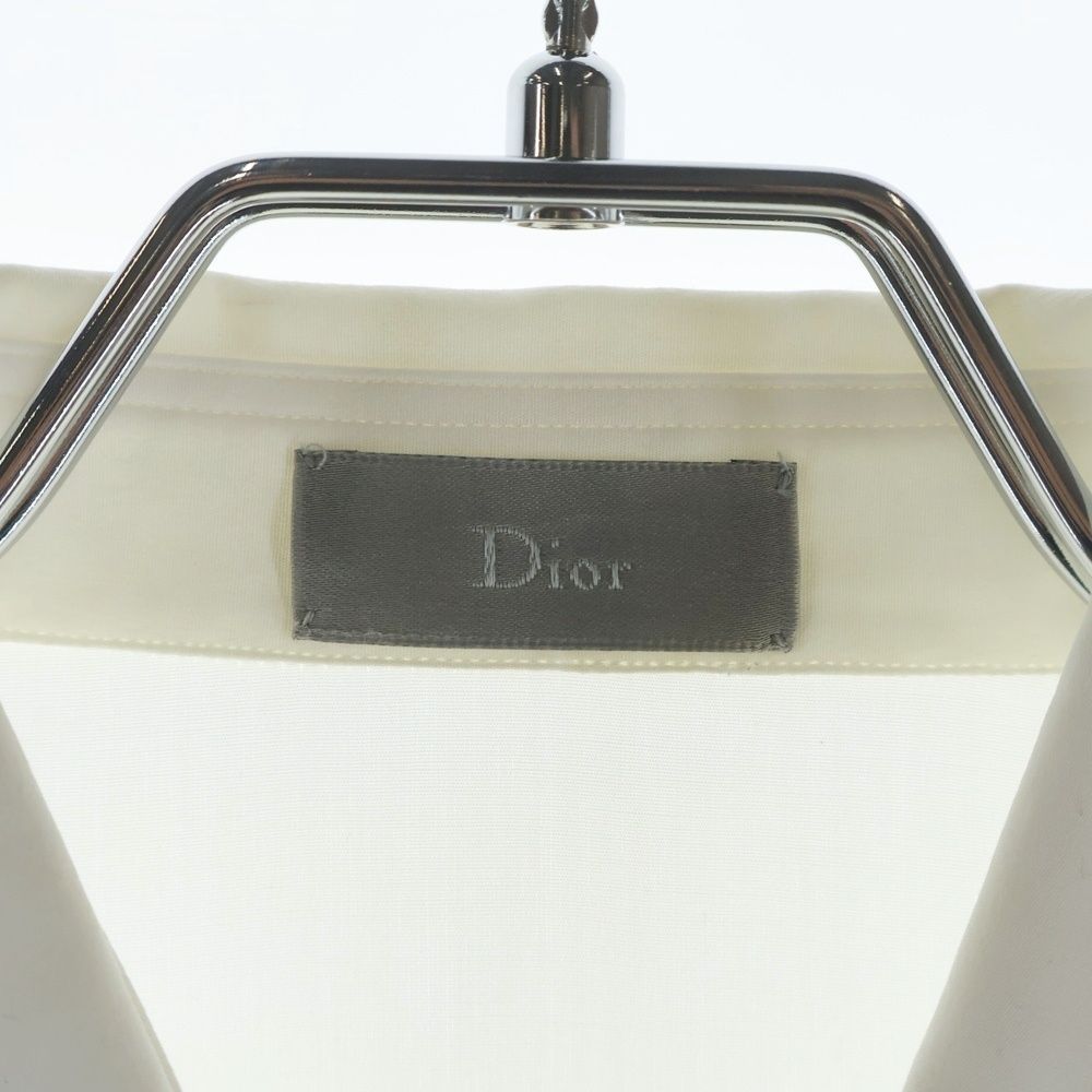 Dior Bee Embroidery Hiyo Button Long Sleeve Shirt White