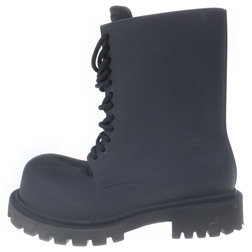 Balenciaga Steroid Boots Matelasse Up Rubber Long Black