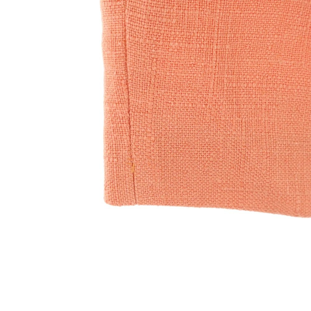 Chanel Linen Tight Mini Skirt Orange
