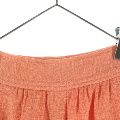 Chanel Linen Tight Mini Skirt Orange