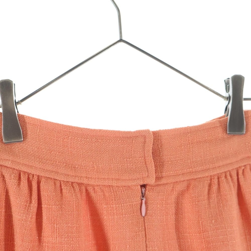 Chanel Linen Tight Mini Skirt Orange