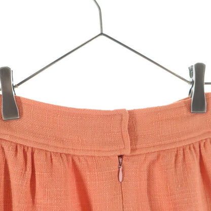 Chanel Linen Tight Mini Skirt Orange