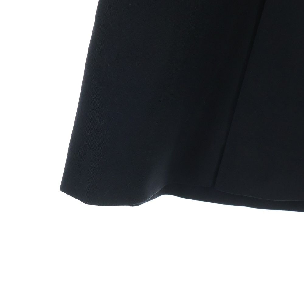 Chanel Gold Button Pleated Culottes Half Shorts Skirt Black