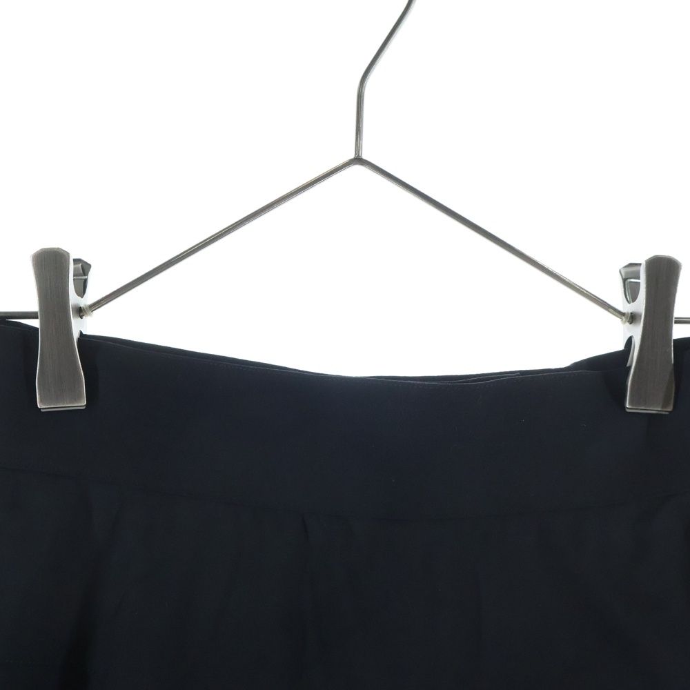Chanel Gold Button Pleated Culottes Half Shorts Skirt Black