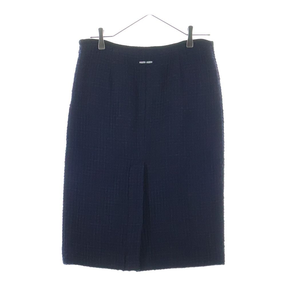 Miu Miu Tweed Pencil Skirt Black 40
