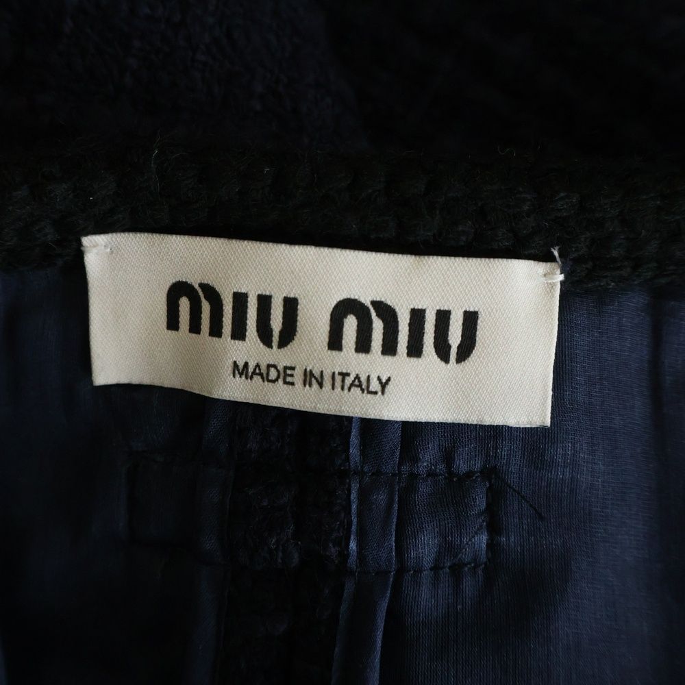 Miu Miu Tweed Pencil Skirt Black 40