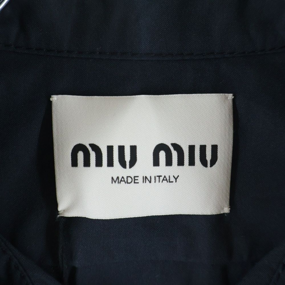 Miu Miu Cotton Shirt Dress Black 38