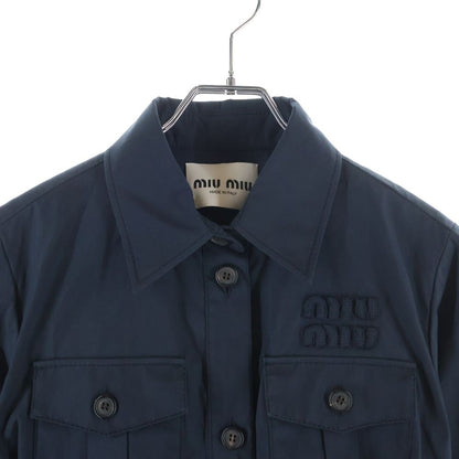 Miu Miu Cotton Shirt Dress Black 38