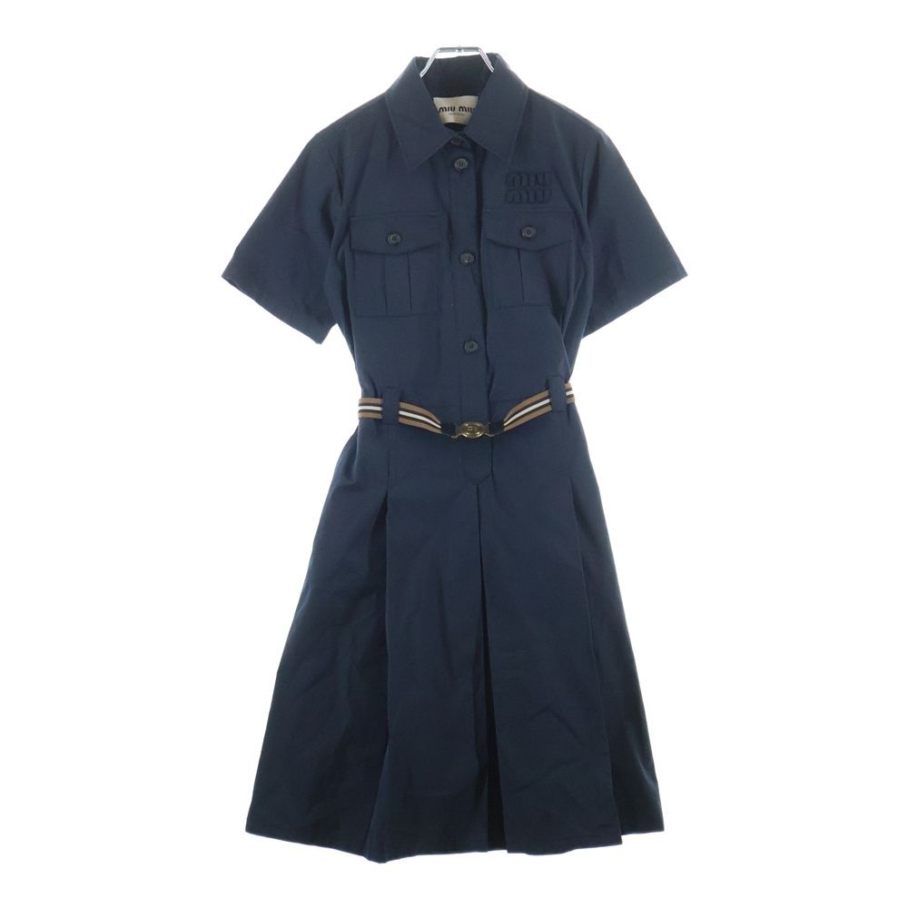 Miu Miu Cotton Shirt Dress Black 38