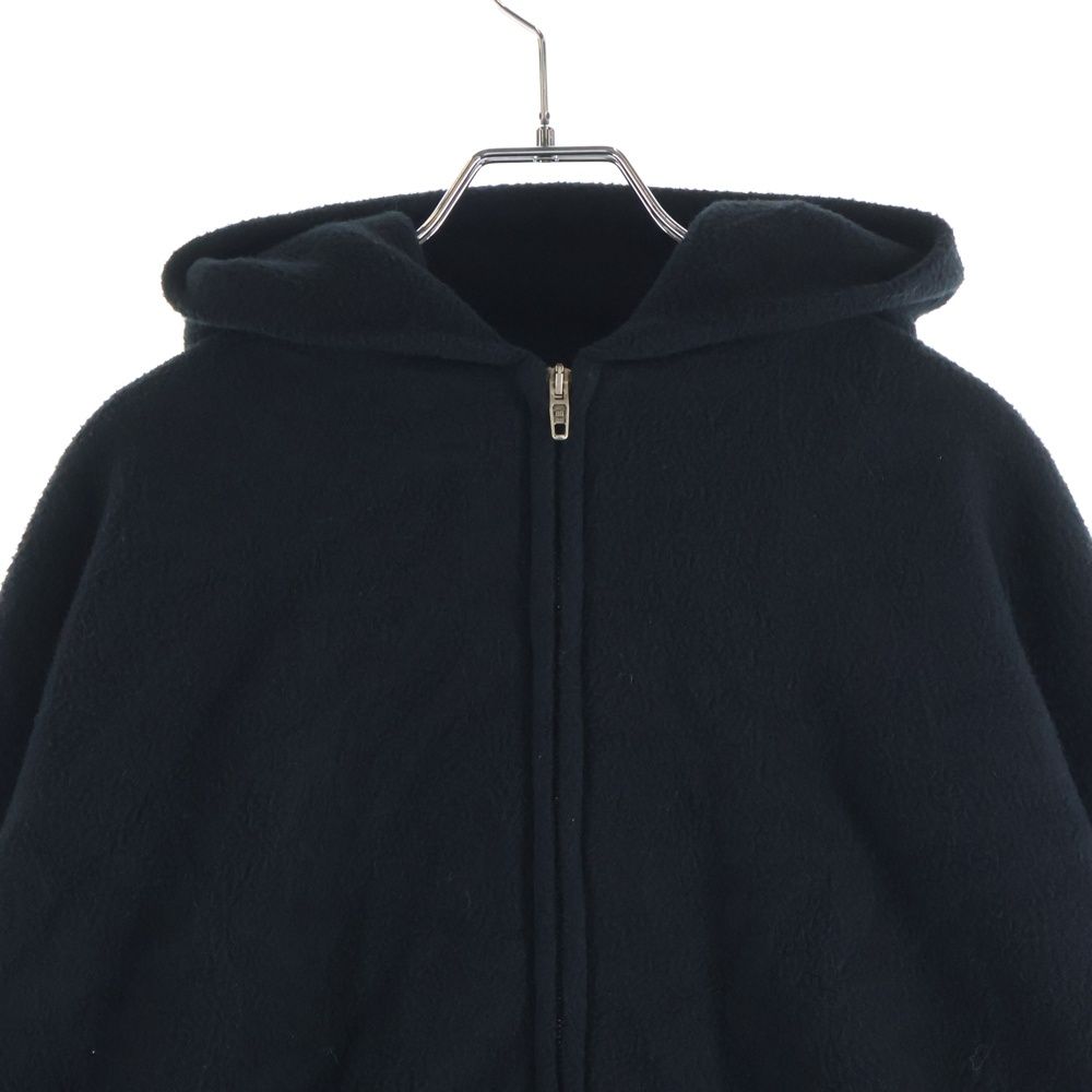 Balenciaga Zip Up Hoodie Afleece Zip Up Back Logo Jacket Black