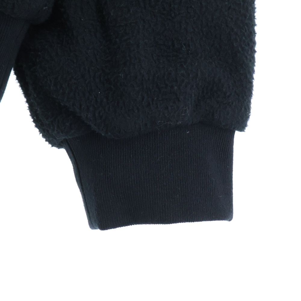 Balenciaga Zip Up Hoodie Afleece Zip Up Back Logo Jacket Black