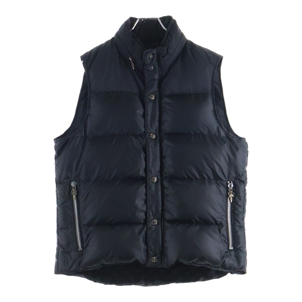 Chrome Hearts Stiff Vest Nylon Cross Ball Button Down Jacket Black