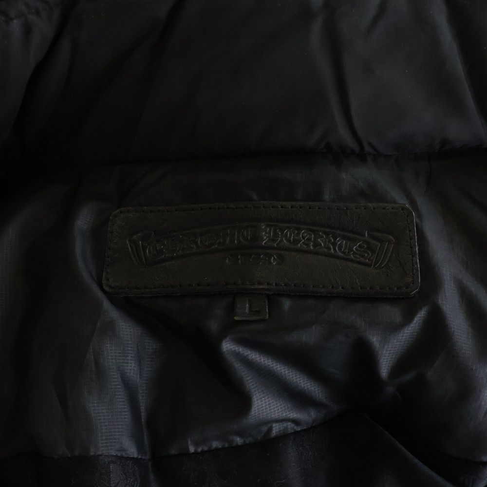 Chrome Hearts Stiff Vest Nylon Cross Ball Button Down Jacket Black