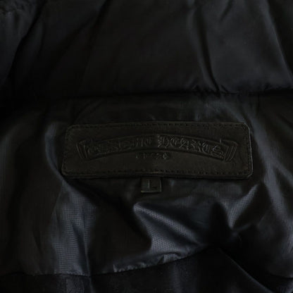 Chrome Hearts Stiff Vest Nylon Cross Ball Button Down Jacket Black