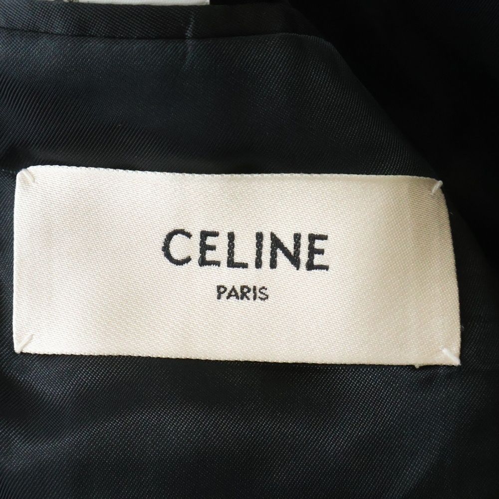 Celine Long Rectangle Jacket Tweed Tailored Gray