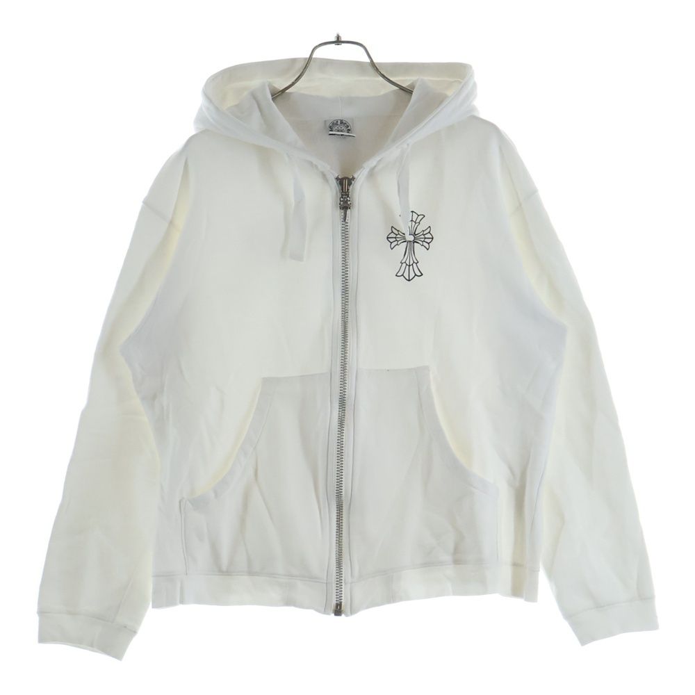 Chrome Hearts Vintage T Bar Zip Hoodie T Bar 10 Daga White