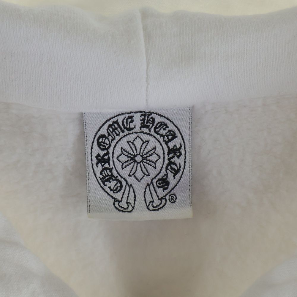 Chrome Hearts Vintage T Bar Zip Hoodie T Bar 10 Daga White
