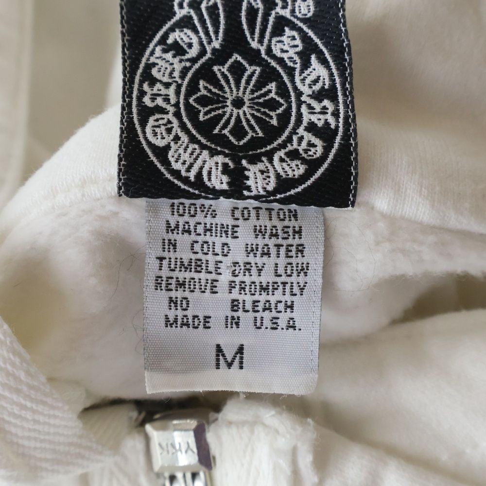 Chrome Hearts Vintage T Bar Zip Hoodie T Bar 10 Daga White