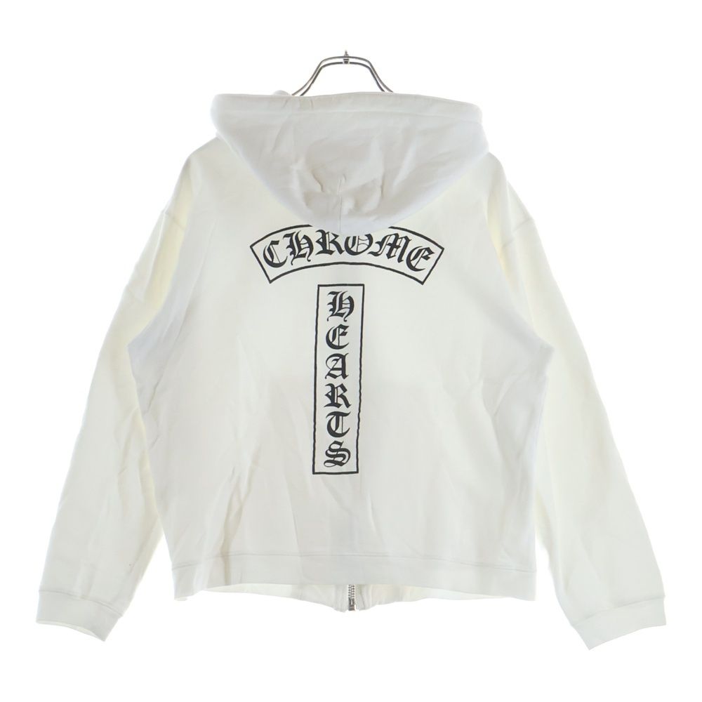 Chrome Hearts Vintage T Bar Zip Hoodie T Bar 10 Daga White