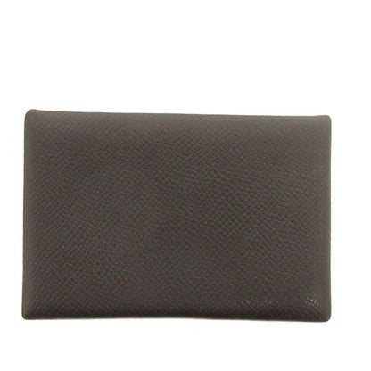 Hermes Calvi Epsom Card Case Business Holder Leather Black