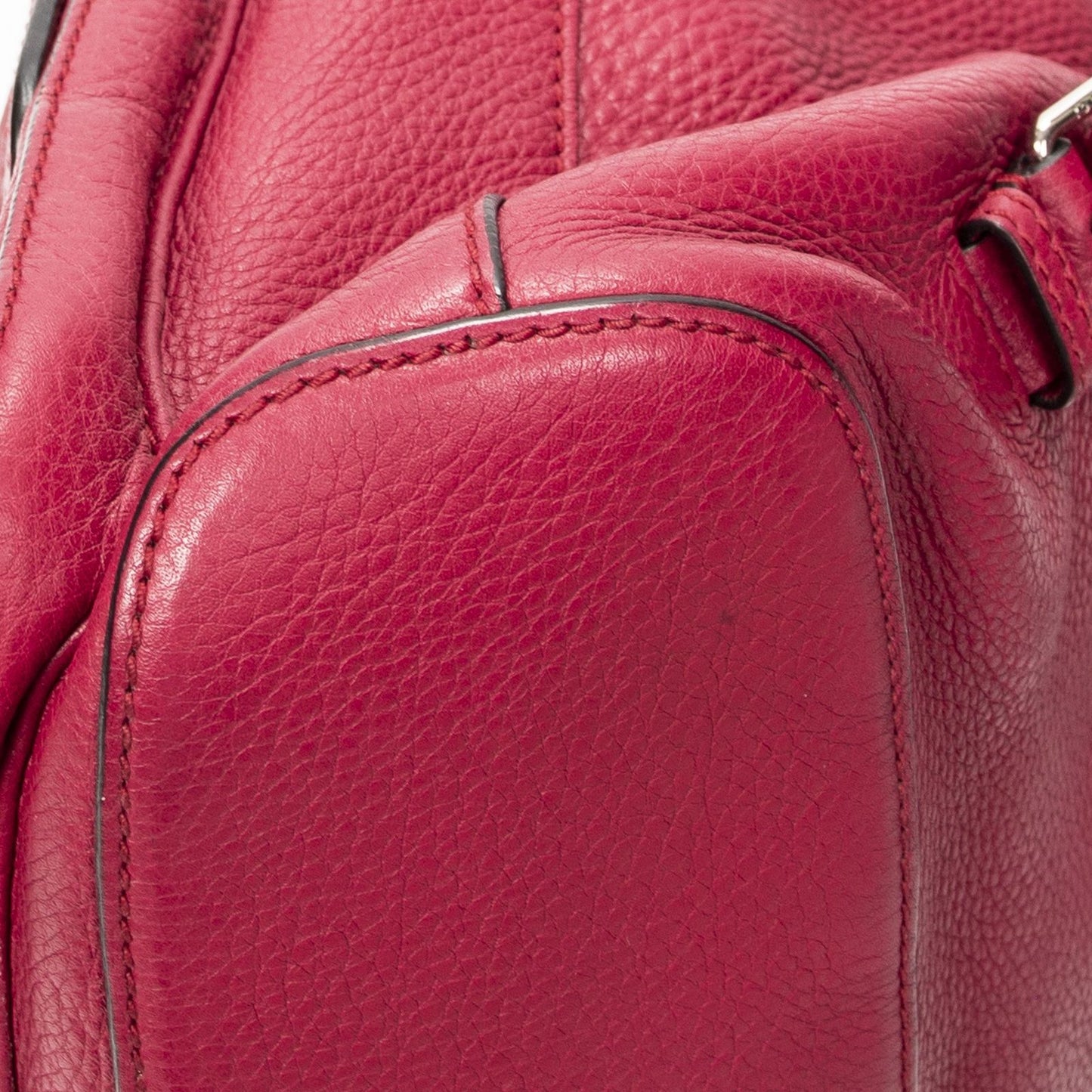 Gucci Bamboo Backpack Tassel Fuchsia Pink Gray Calfskin Leather