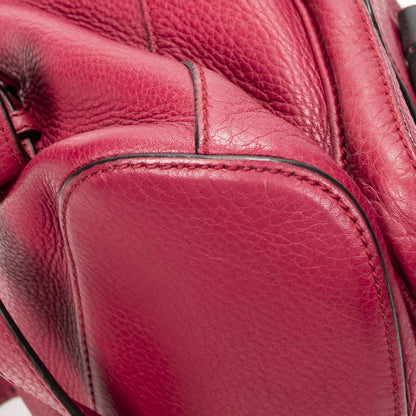 Gucci Bamboo Backpack Tassel Fuchsia Pink Gray Calfskin Leather