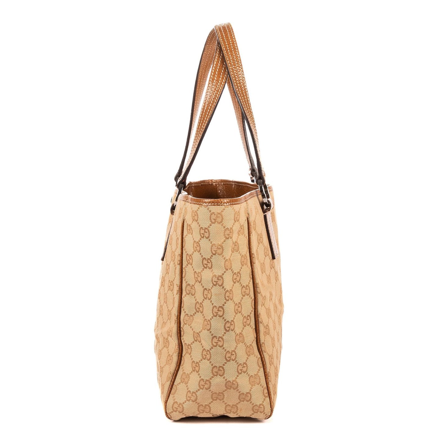 Gucci Shoulder Tote Tongue Beige GG Canvas