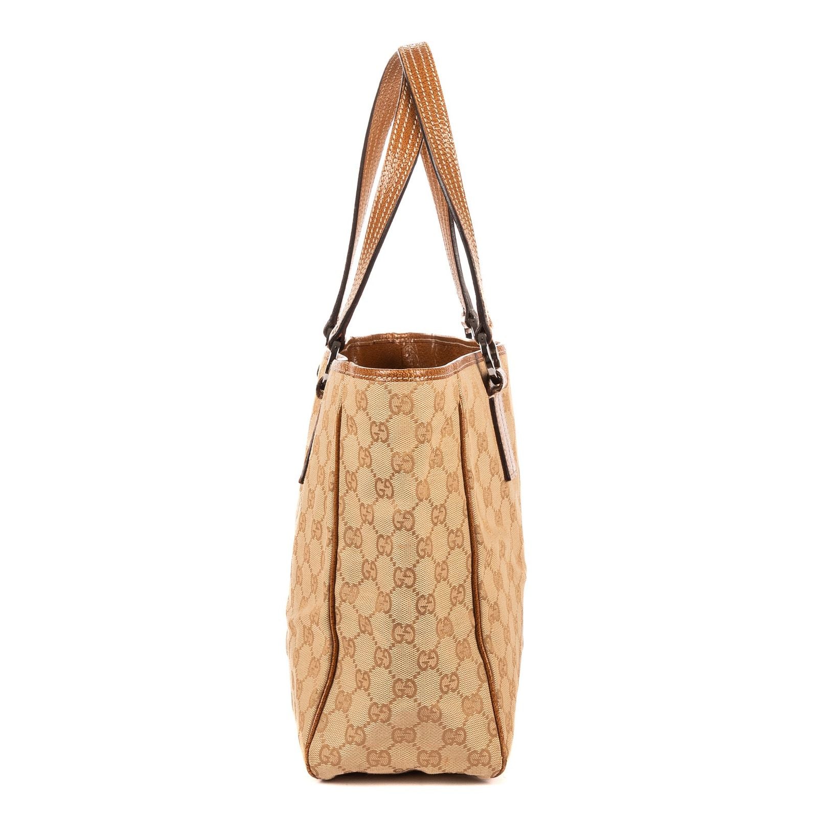 Gucci Shoulder Tote Tongue Beige GG Canvas