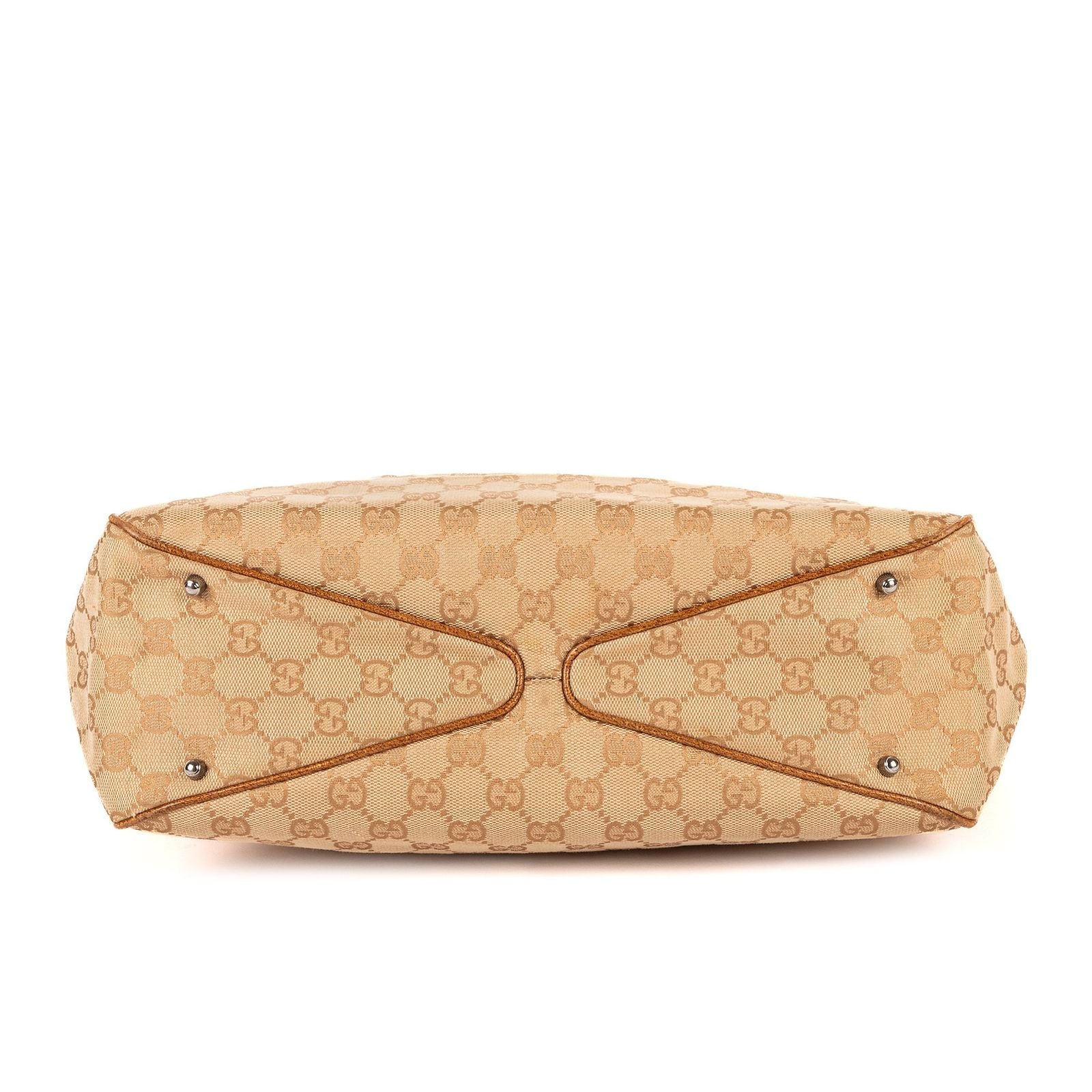 Gucci Shoulder Tote Tongue Beige GG Canvas