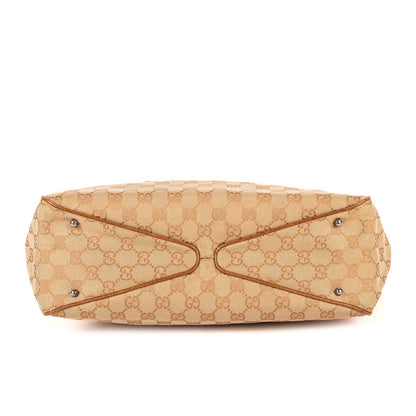 Gucci Shoulder Tote Tongue Beige GG Canvas