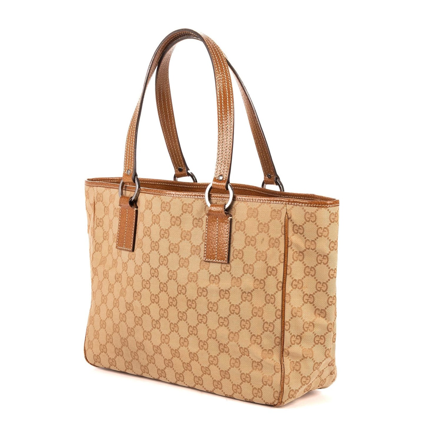 Gucci Shoulder Tote Tongue Beige GG Canvas