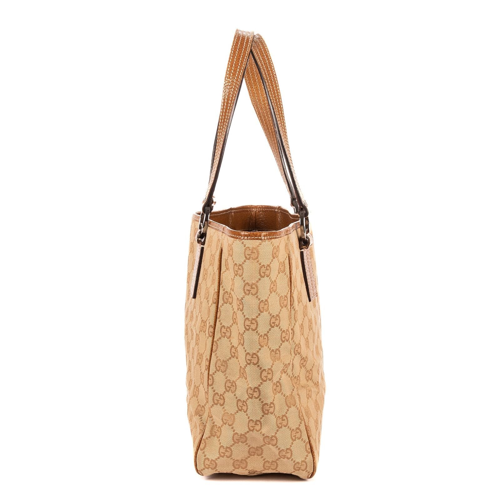 Gucci Shoulder Tote Tongue Beige GG Canvas