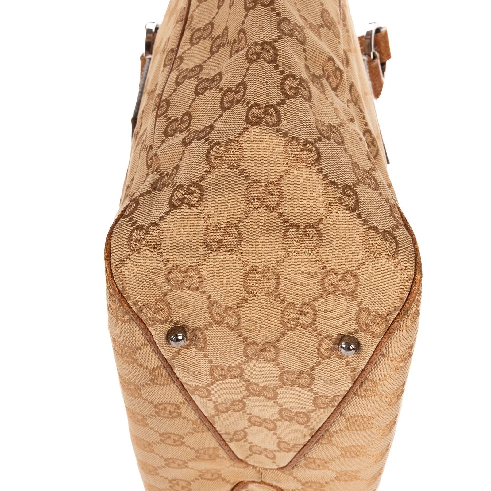 Gucci Shoulder Tote Tongue Beige GG Canvas