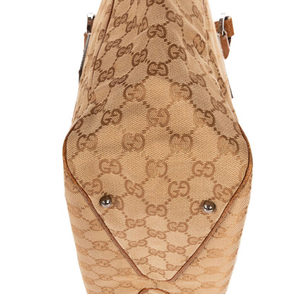 Gucci Shoulder Tote Tongue Beige GG Canvas