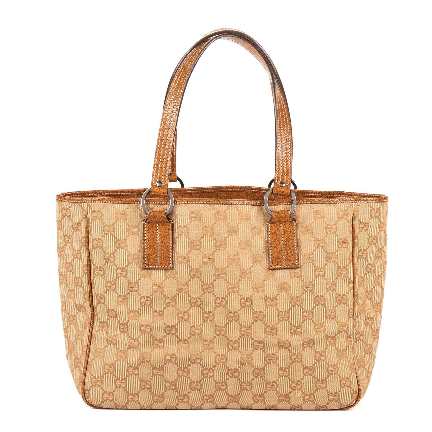 Gucci Shoulder Tote Tongue Beige GG Canvas