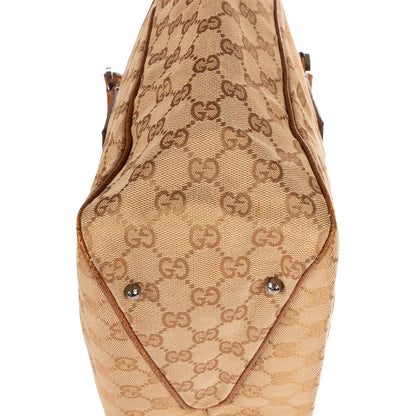 Gucci Shoulder Tote Tongue Beige GG Canvas