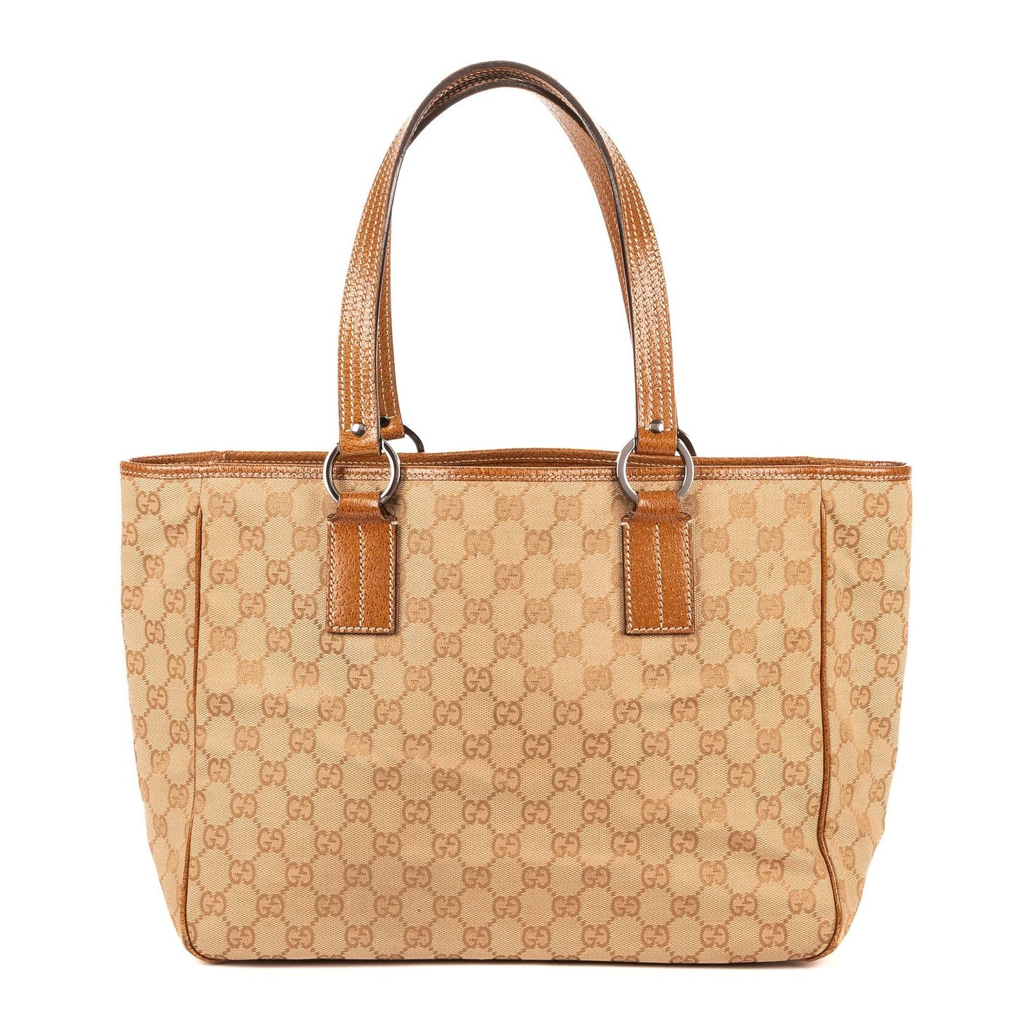 Gucci Shoulder Tote Tongue Beige GG Canvas
