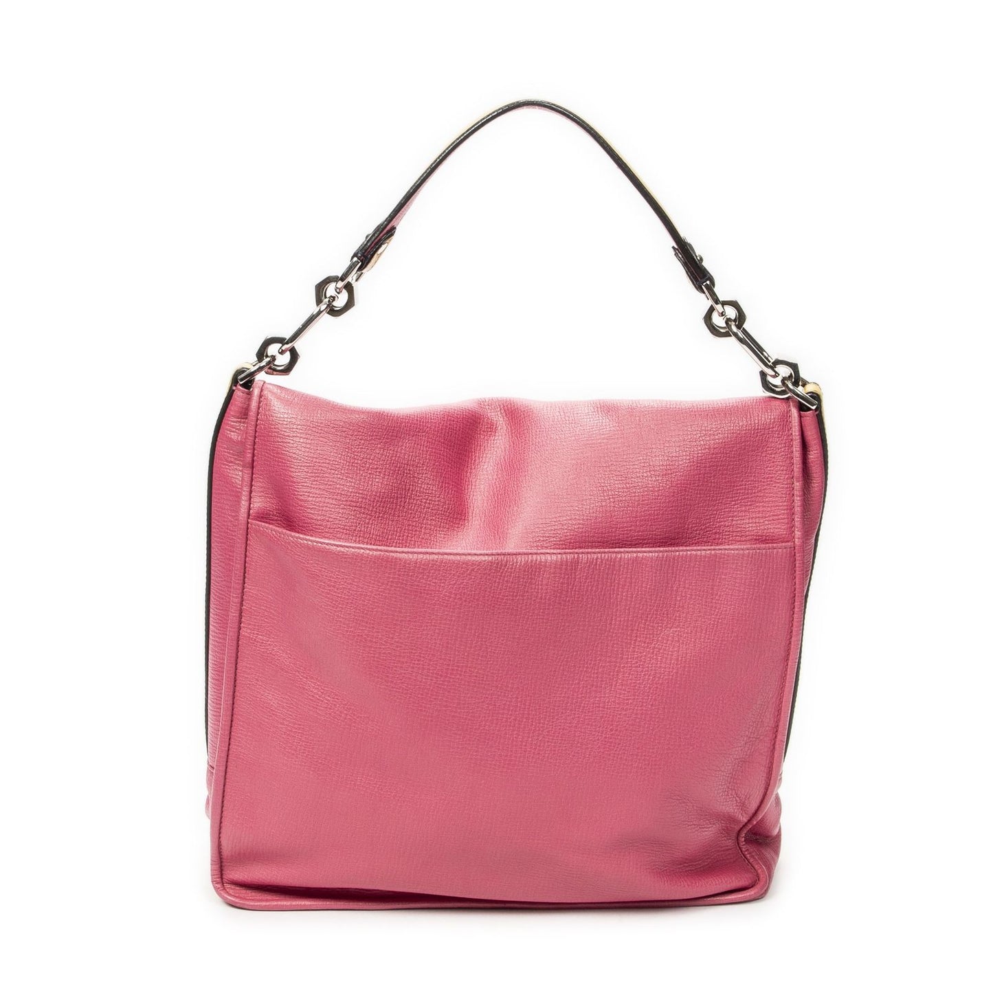 Loewe Maia Anagram Flap Top Handle Pink Gray Calfskin Leather