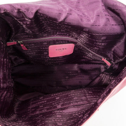 Loewe Maia Anagram Flap Top Handle Pink Gray Calfskin Leather